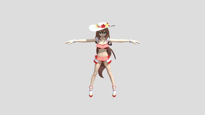 Mobile - Mega Man X DivE - Iris Swimsuit 3D Model
