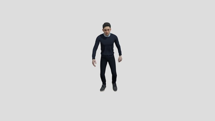 Unarmed Walk Forward 3D Model