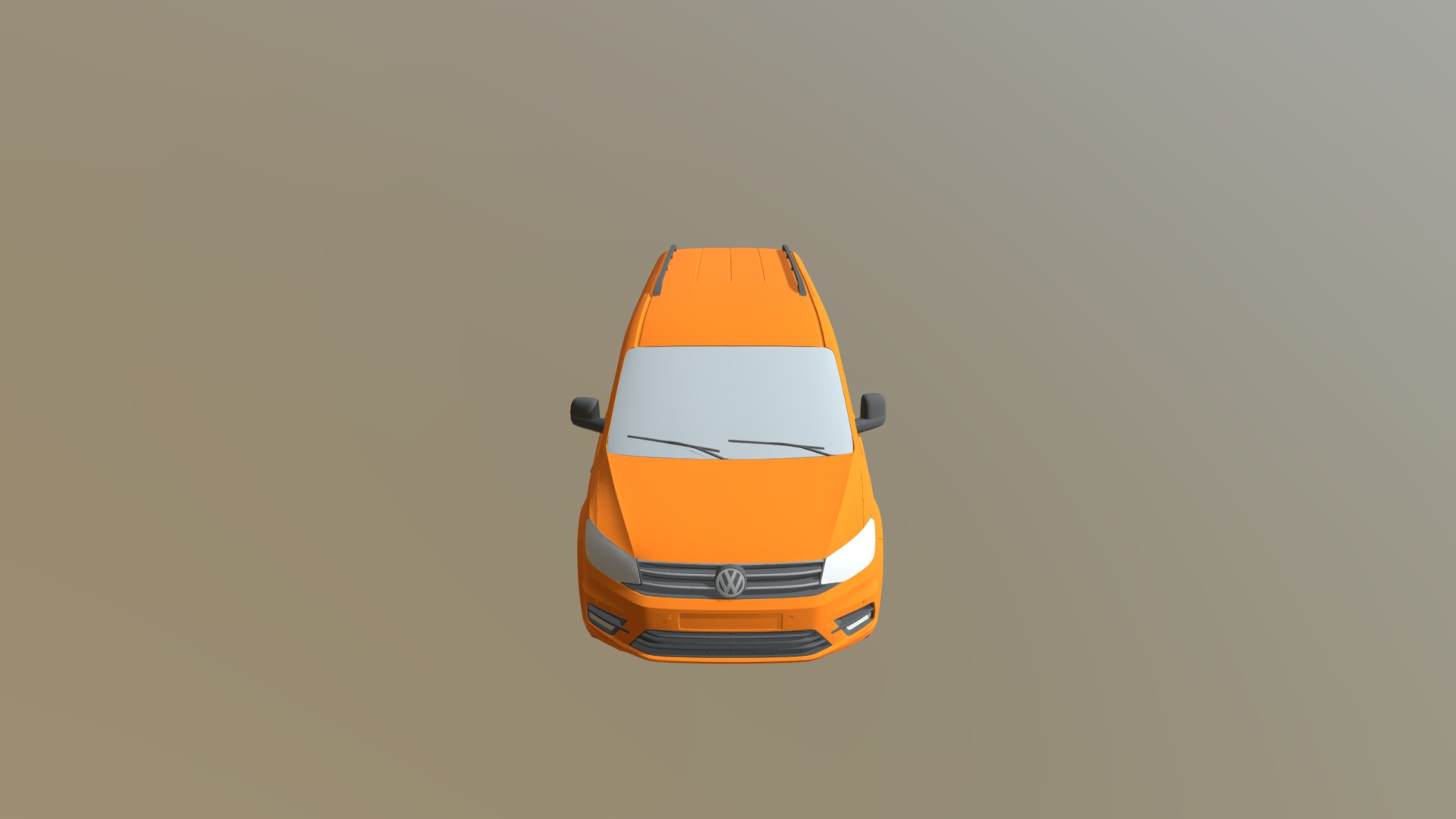 3D model Volkswagen Caddy Maxi Crew Bus 2018 Fbx - This is a 3D model of the Volkswagen Caddy Maxi Crew Bus 2018 Fbx. The 3D model is about an orange car driving on a road.