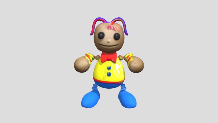 Lil Buddy The Rapper Starry Knitted Records Doll 3D Model