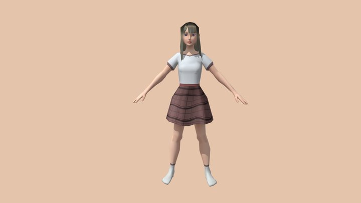 Dancing Girl 3D Model