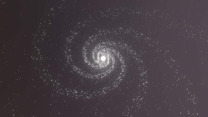 Free simple 3d galaxy composed of 6000 stars 3D Model