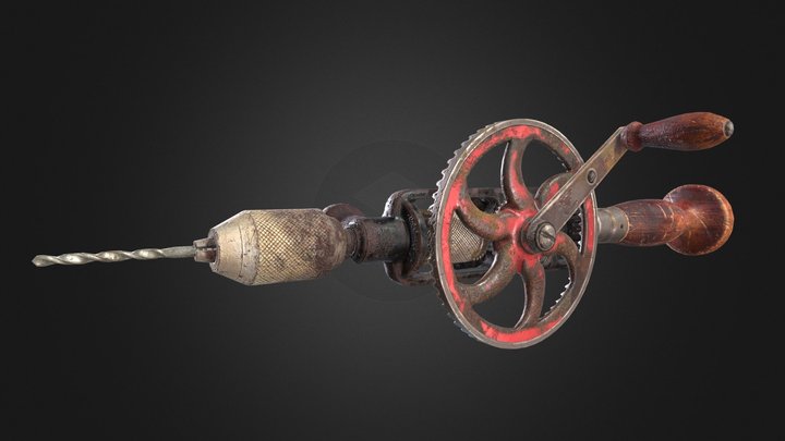 Millers Falls NO.980 Egg Beater Hand Drill - DAE 3D Model
