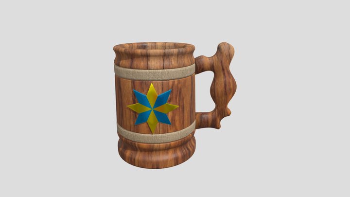 Medieval Wooden Beer Mug – Modèle 3D gratuit STL