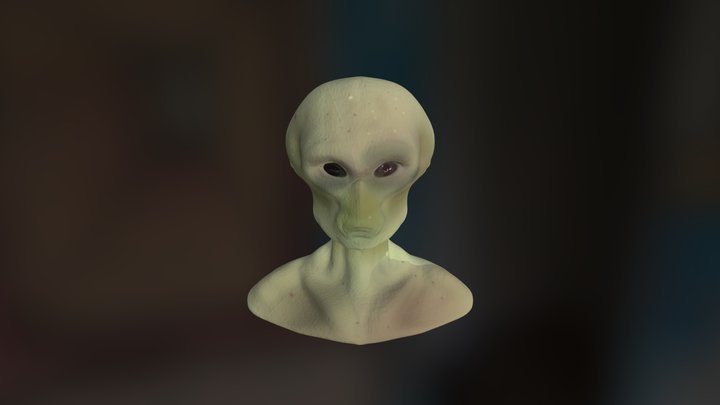 Alien Head 3D Model
