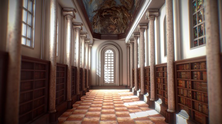 VR Library in the Mansion - EL6 3D Model