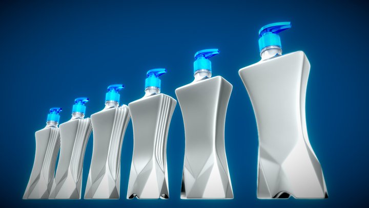 Liquid Dishwash Container 3D Model