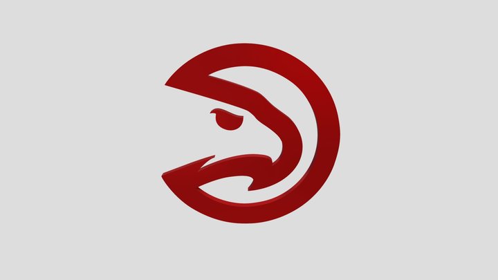 Atlanta Hawks logo 3D Model