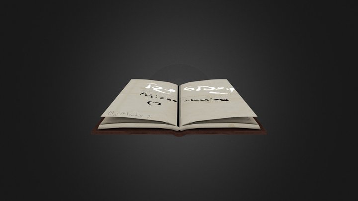 Open Book 3D Model