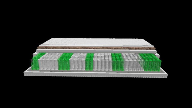 KORYNT - Materac kieszeniowy 9-stref 3D Model