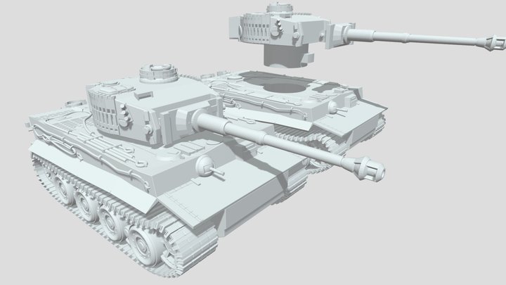 3d Printable Panzer VI - Tiger I 3D Model