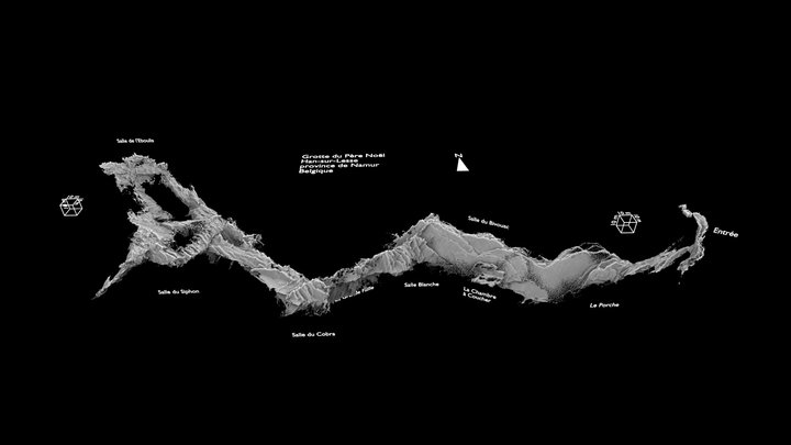La Grotte du Père Noël, Han-sur-Lesse, Belgium 3D Model