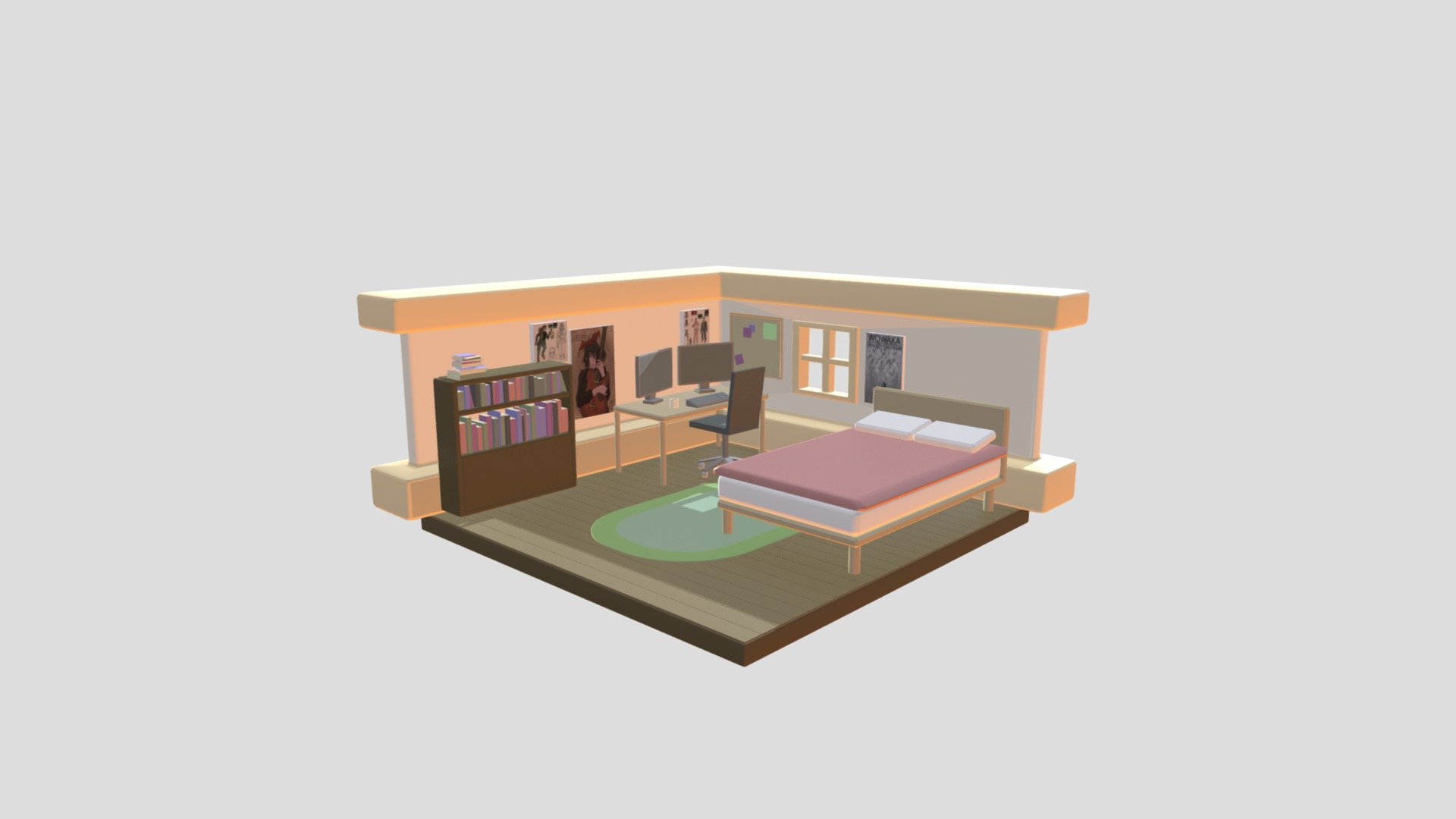 Interior Bedroom Design - 3D model by miriamackah [46d085e] - Sketchfab