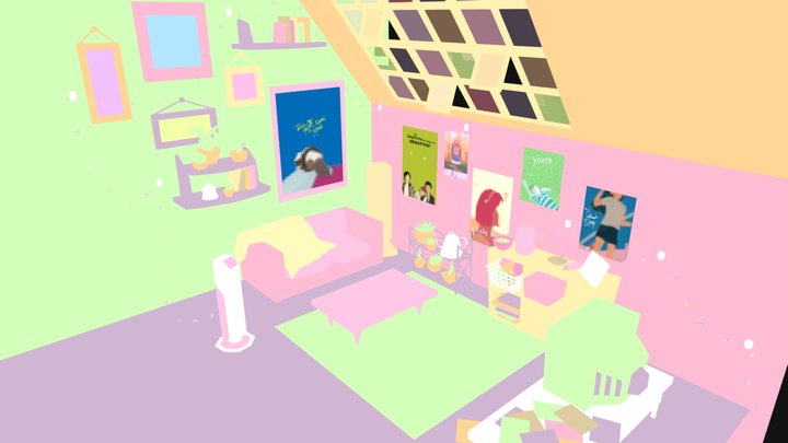 Indie Room 3D Model
