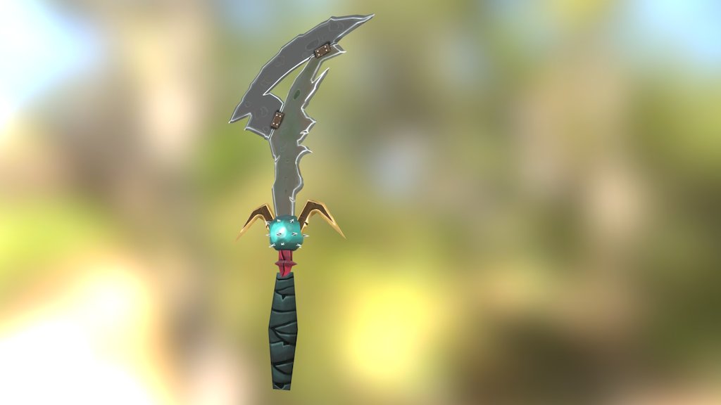 hand-textured axe - WOW style.