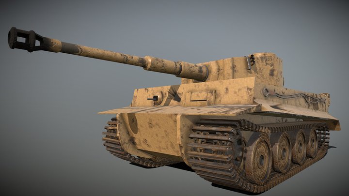 The Tiger H1 Heavy Tank 3D Model