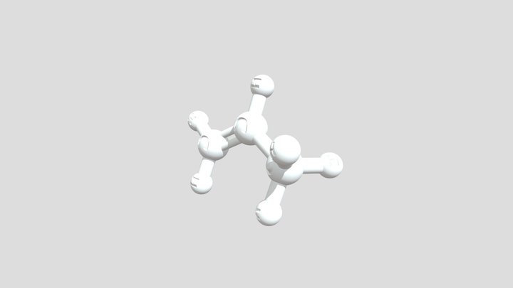 Propylene 3D Molecular Model — CAS 115-07-1