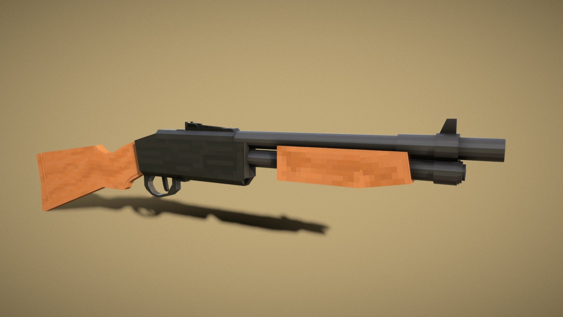 Pump Shotgun 3d Model By Artbor [46d67f8] Sketchfab