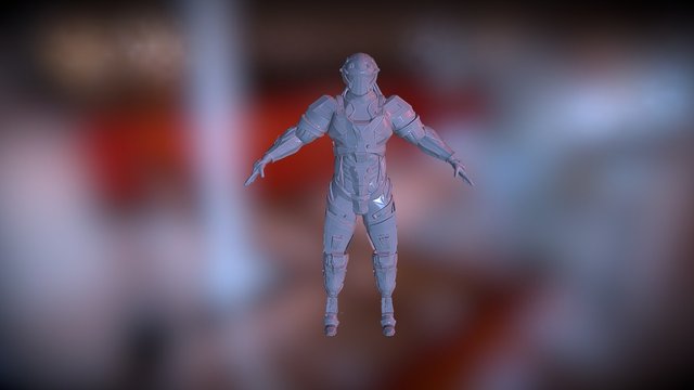 Scifi soldier 3D Model
