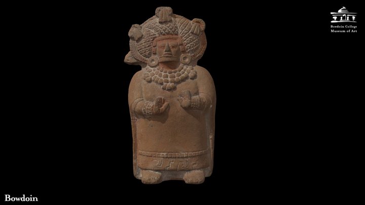 Mayan Mold-Made Figural Child's rattle 3D Model