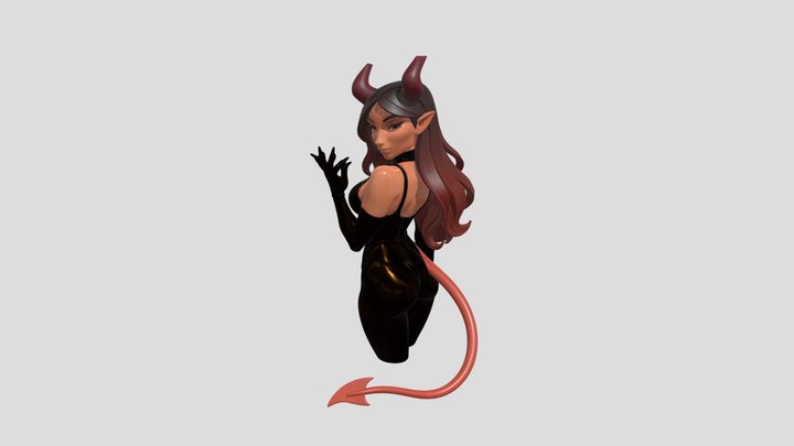 Demon Woman 3D Model