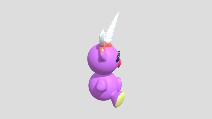 Simple Unicorn Bear 3D Model