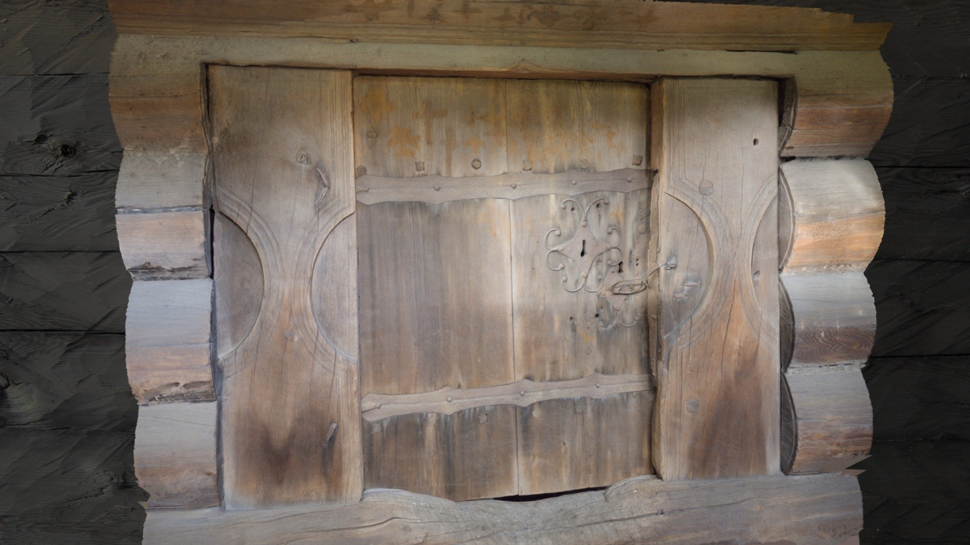 Vastveit Loft, 14th-C, Door on upper floor.