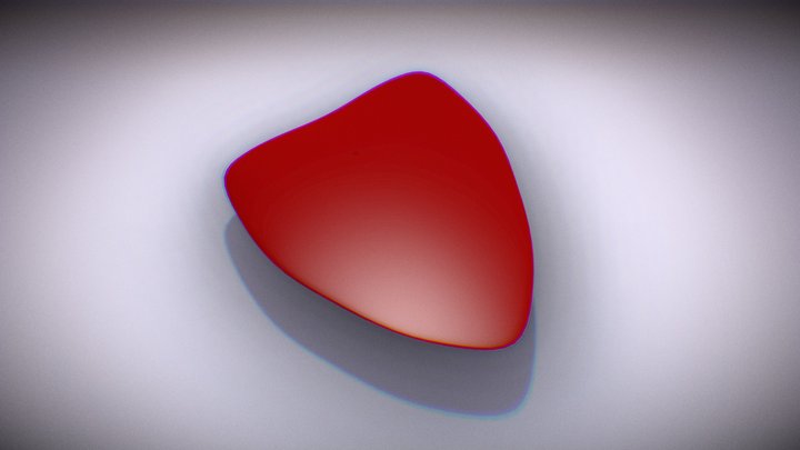 Guitar Pick 3D Model