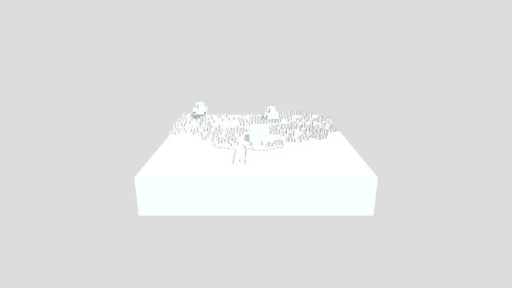 Minecraft 3D Map (.obj with texture) 3D Model