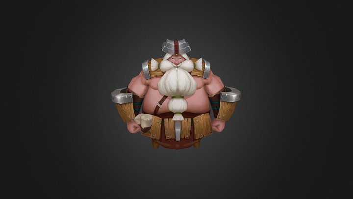 Dwarf Tavern Owner Landlord 3D Model