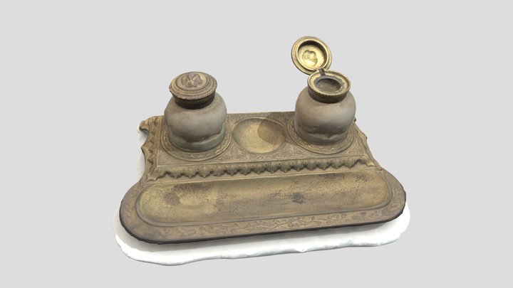 Inkwell Pair 3D Model