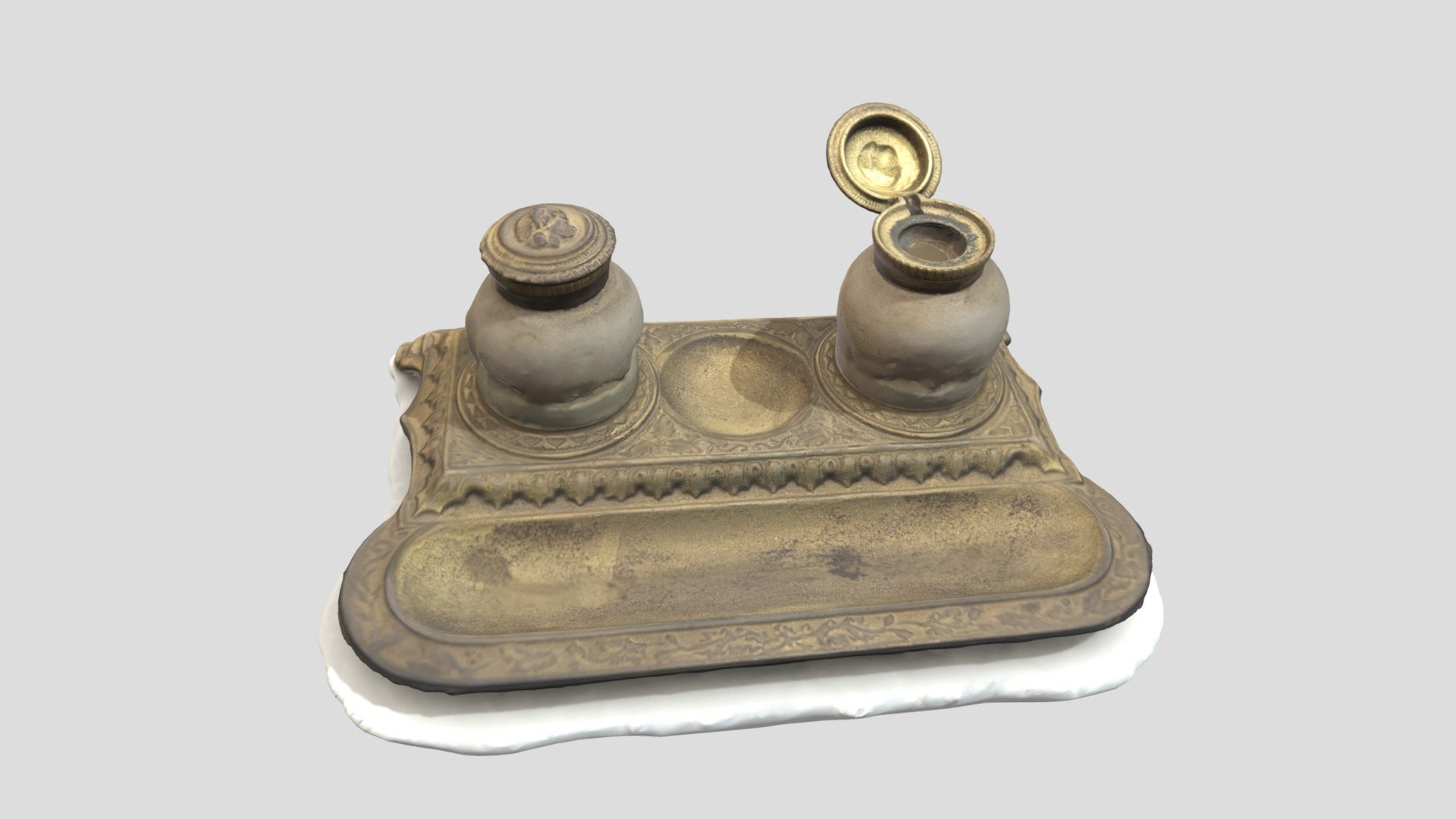 Inkwell Pair - 3D model by PhotographyGuy [46ddaff] - Sketchfab