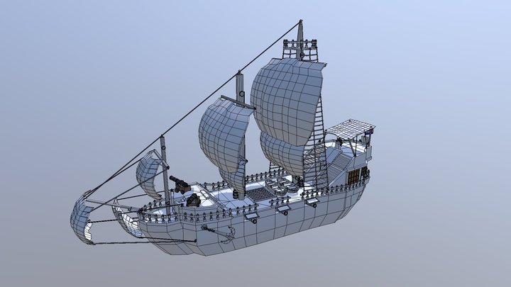 Pirate Ship Export 7 3D Model