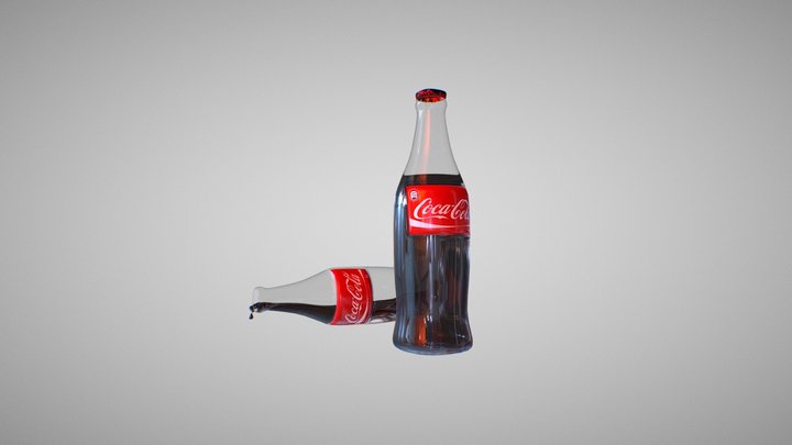 Botella con liquido Juan Daniel Correa 3D Model