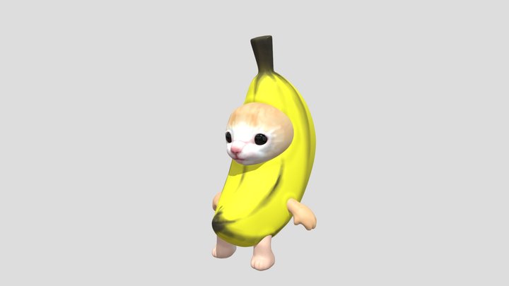 Banana cat 3D Model