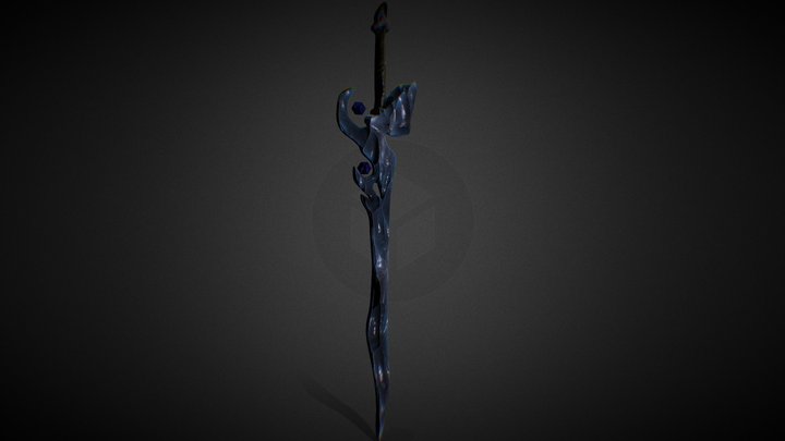 Black Ice Sword 3D Model