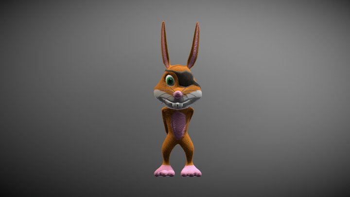 Crazy Bunny 3D Model
