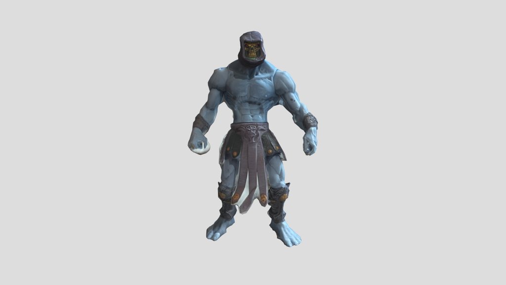 Skeletor Action Figure Low Poly Scan