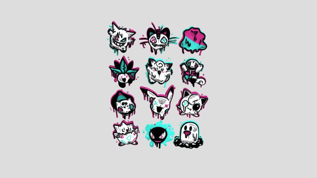 Neon Graffiti Critters