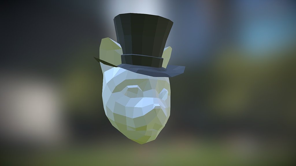 Cat With Hat Mask Sketchfab - 3D model by paperstatue [46e88ed] - Sketchfab