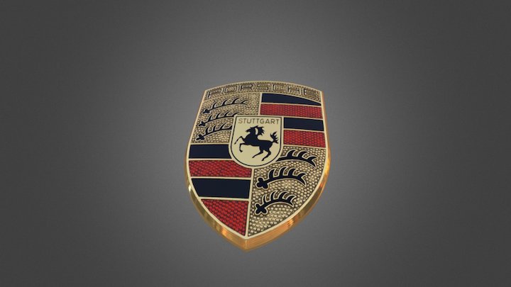 Porsche Emblem 3D Model