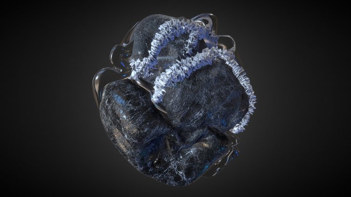 Natural Blob Rock Crystal 3D Model