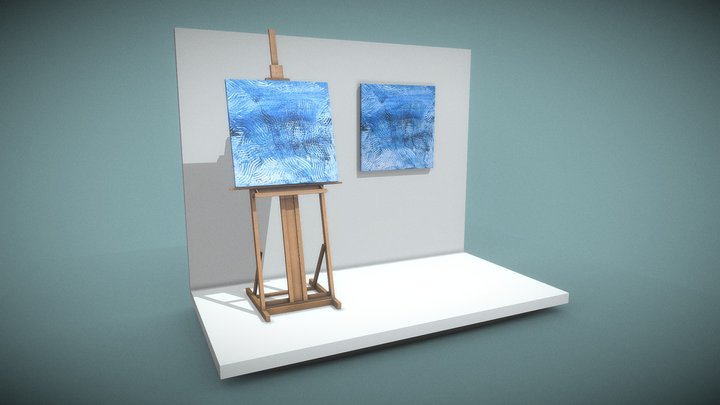 Blue Transformation No.2 - Oil Painting 3D Model