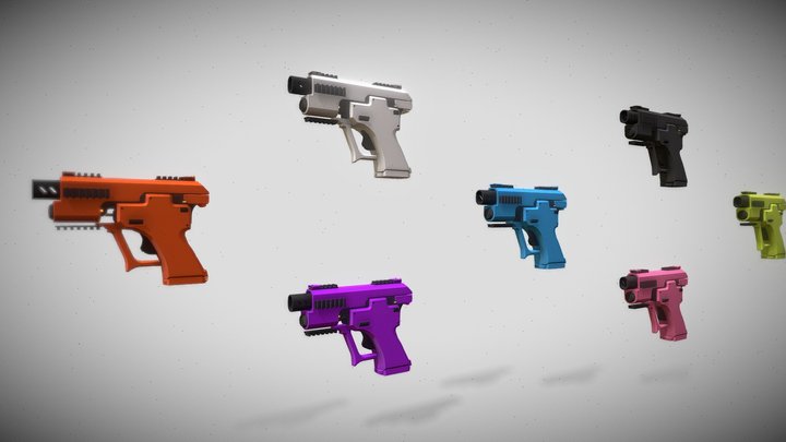 Pistola MTT 02 SLC 3D Model