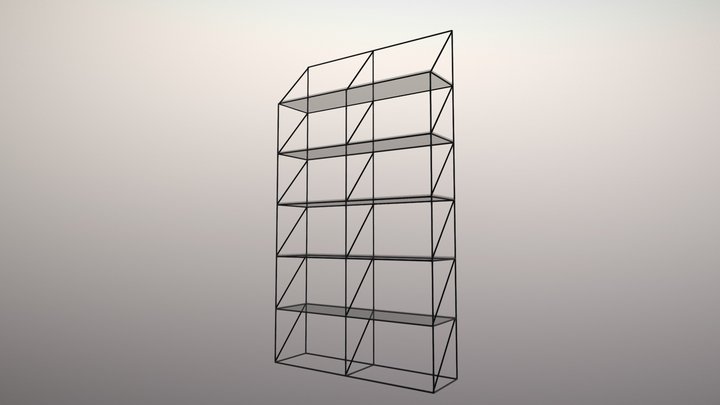 wire bookshelf 3D Model