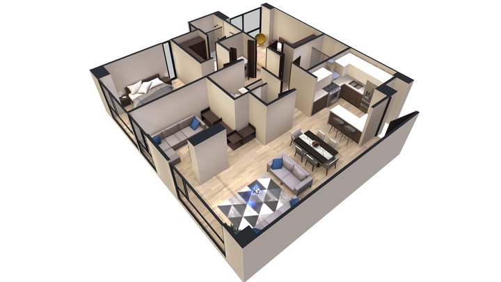 PH115TV (Planta Baja)-Sala TV 3D Model
