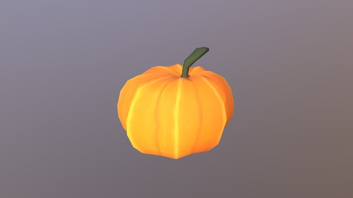 First low poly paint - Pumpkin 3D Model