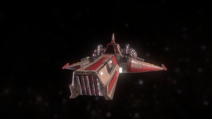 Bellum Mundi game - Earth fighter ship 3D Model