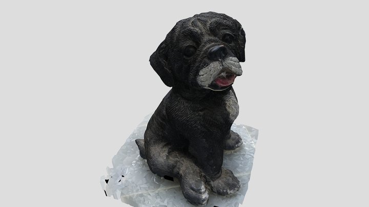 Faience dog re-decimated 3D Model
