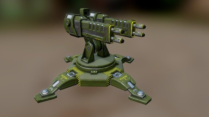 Gun Turret 3D Model